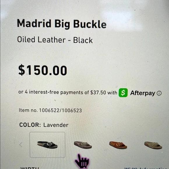 Birkenstock Dark Gray Sandals with Silver Buckle - Picture 5 of 5